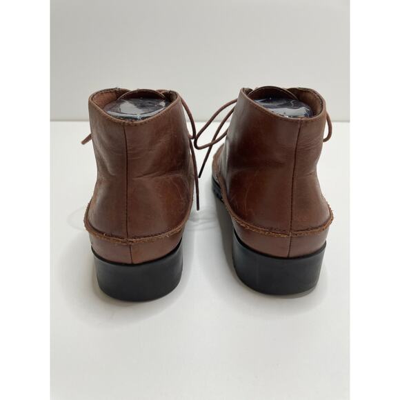 Life Stride Ankle Boots Brown Soft Leather Lace Up Round Toe Casual Women's 9M - Picture 6 of 11